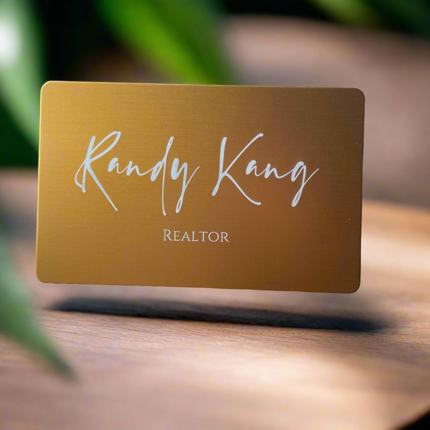 gold metal business card