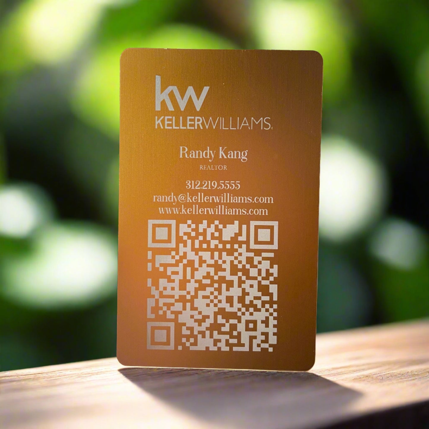 gold metal business card