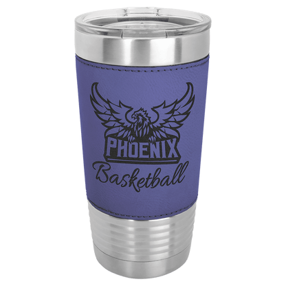 Custom Engraved 20 oz Leatherette Tumbler (Non-Bulk)