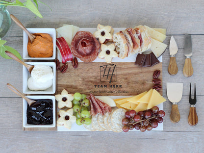 Custom Marble Charcuterie Board Set