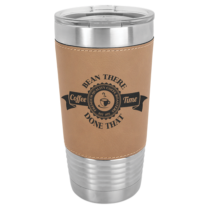 Custom Engraved 20 oz Leatherette Tumbler (Non-Bulk)