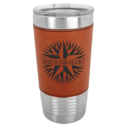 Custom Engraved 20 oz Leatherette Tumbler (Non-Bulk)