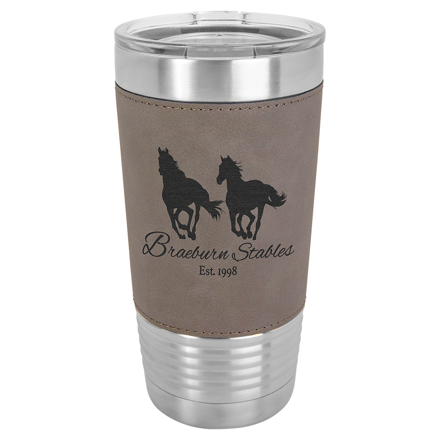 Custom Engraved 20 oz Leatherette Tumbler (Non-Bulk)