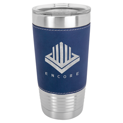 Custom Engraved 20 oz Leatherette Tumbler (Non-Bulk)