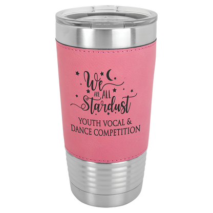 Custom Engraved 20 oz Leatherette Tumbler (Non-Bulk)