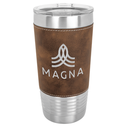 Custom Engraved 20 oz Leatherette Tumbler (Non-Bulk)