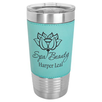 Custom Engraved 20 oz Leatherette Tumbler (Non-Bulk)