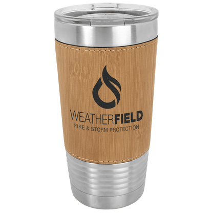 Custom Engraved 20 oz Leatherette Tumbler (Non-Bulk)