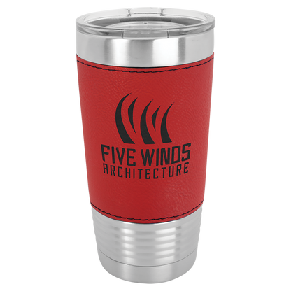 Custom Engraved 20 oz Leatherette Tumbler (Non-Bulk)